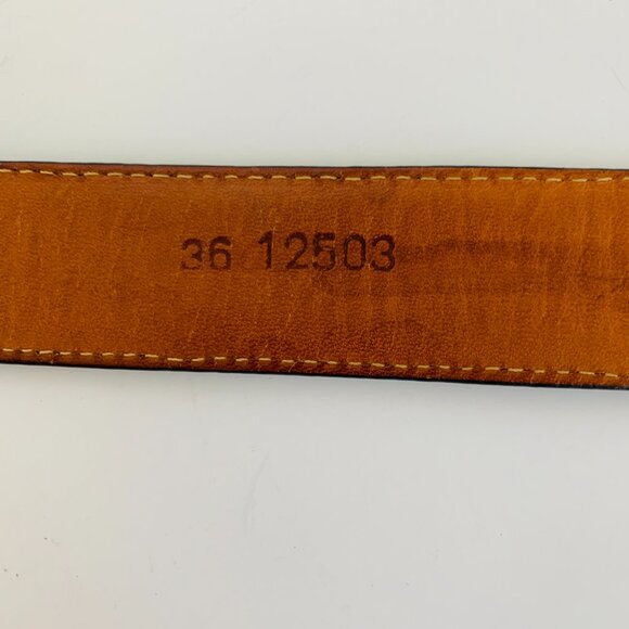 UNISEX BELT ONYX by BRIGHTON BLACK LEATHER STITCHED TWO SIDES Waist 36 - Picture 7 of 9